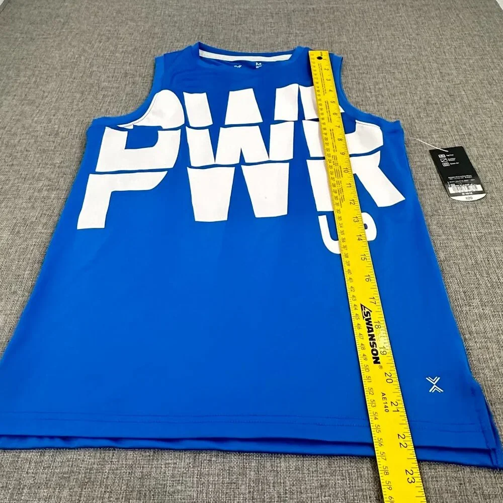 NEW! Xersion Boys Tank Top Blue Quick Dry Medium 10/12 Stretch $20 Sporty Athlet